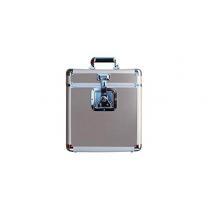 12 INCH RECORD FLIGHT CASE FOR 25 LPS - SILVER